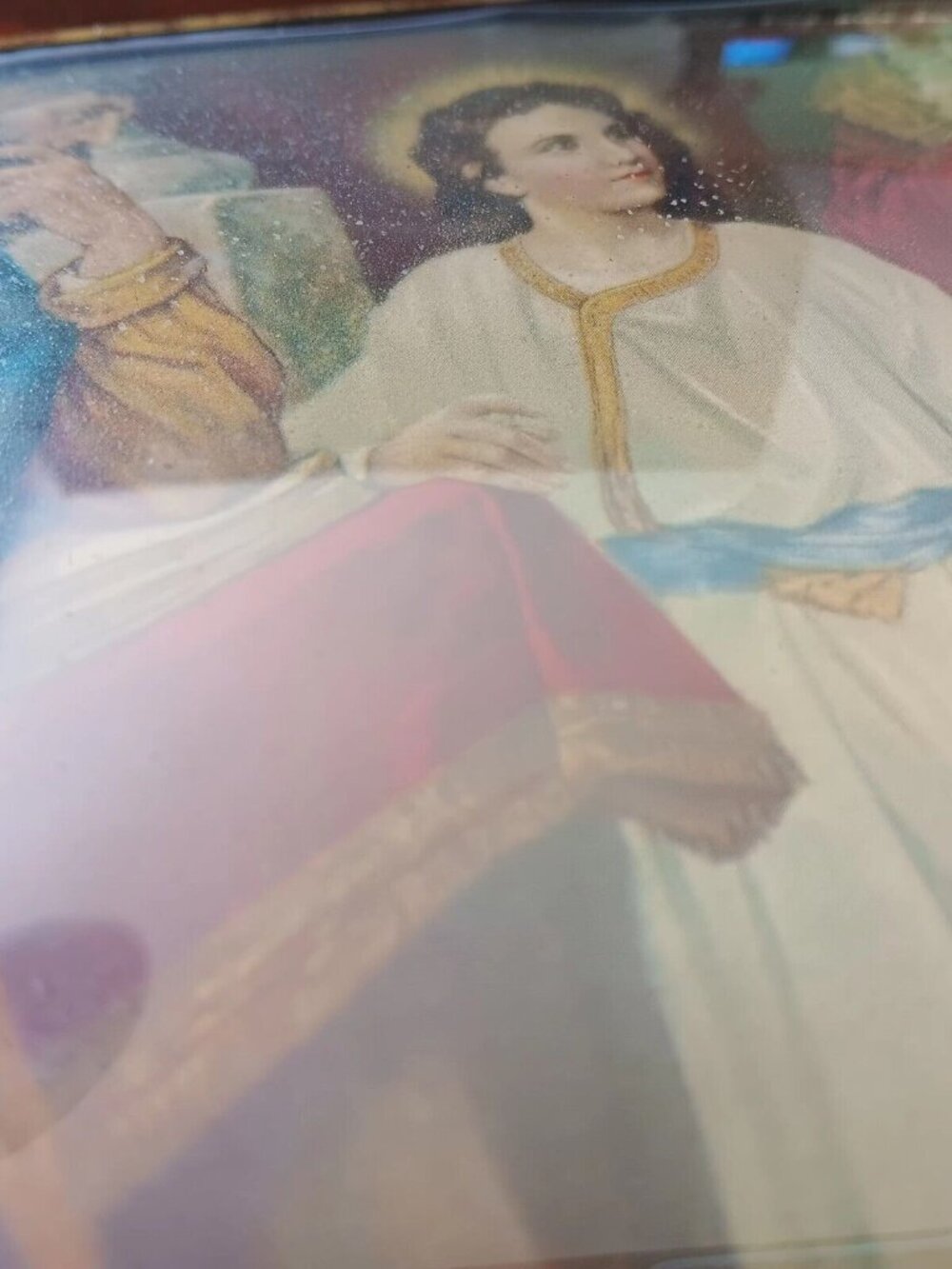 Christian Art Bubble Frame Picture Young Jesus Temple Holy Religious Bible - Picture 4 of 9